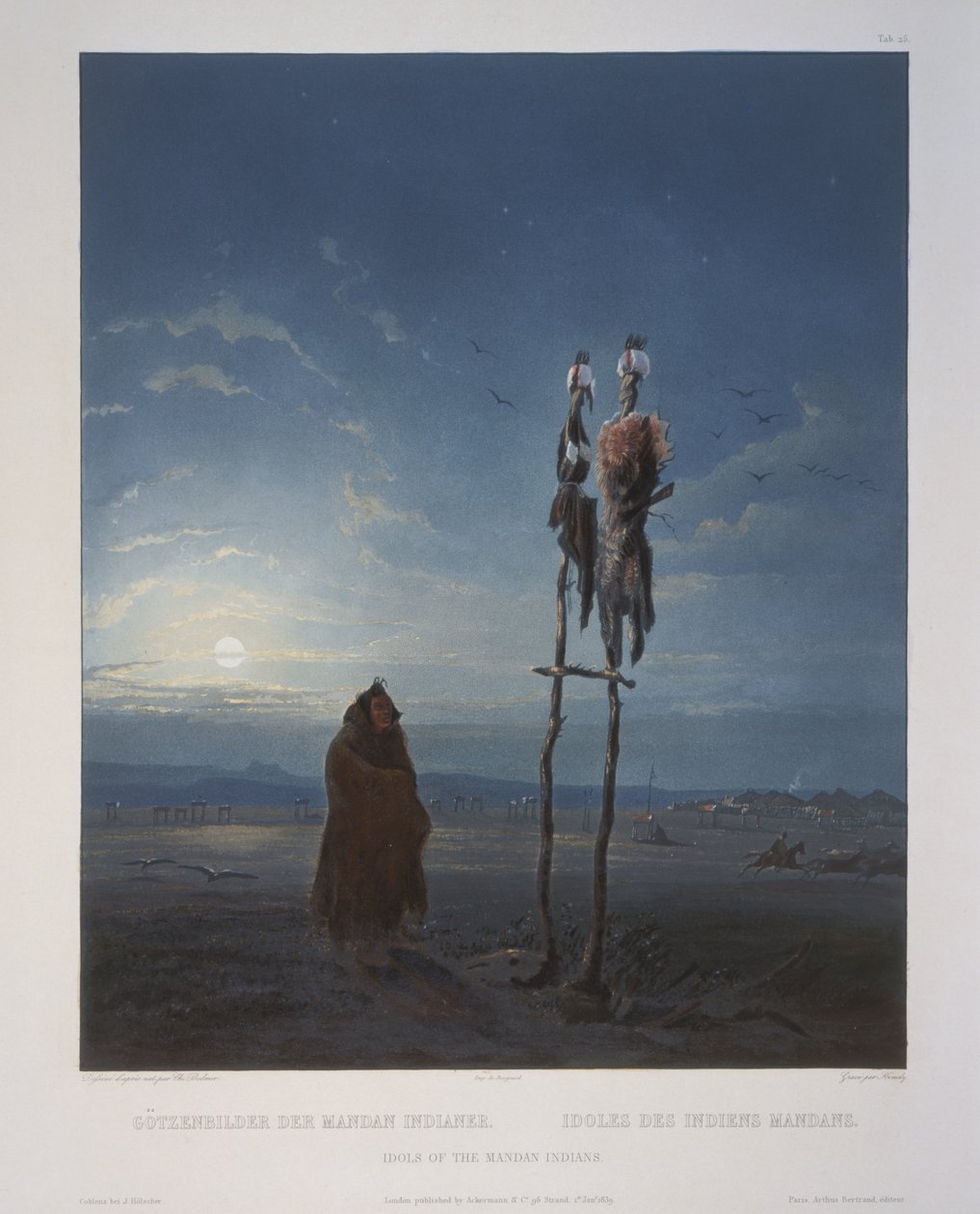 Idole Indian Mandan autorstwa Karl Bodmer