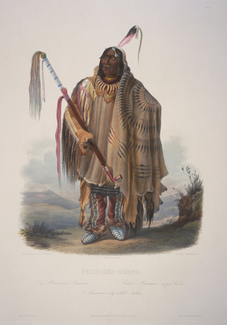 Pehriska-Ruhpa, Minatarree lub Indianin z dużym brzuchem autorstwa Karl Bodmer