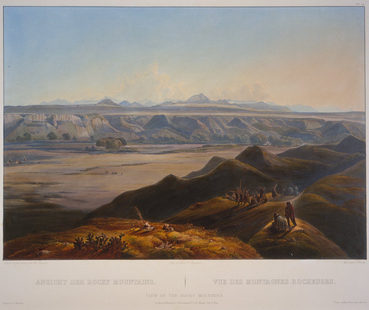 Widok na Góry Skaliste autorstwa Karl Bodmer