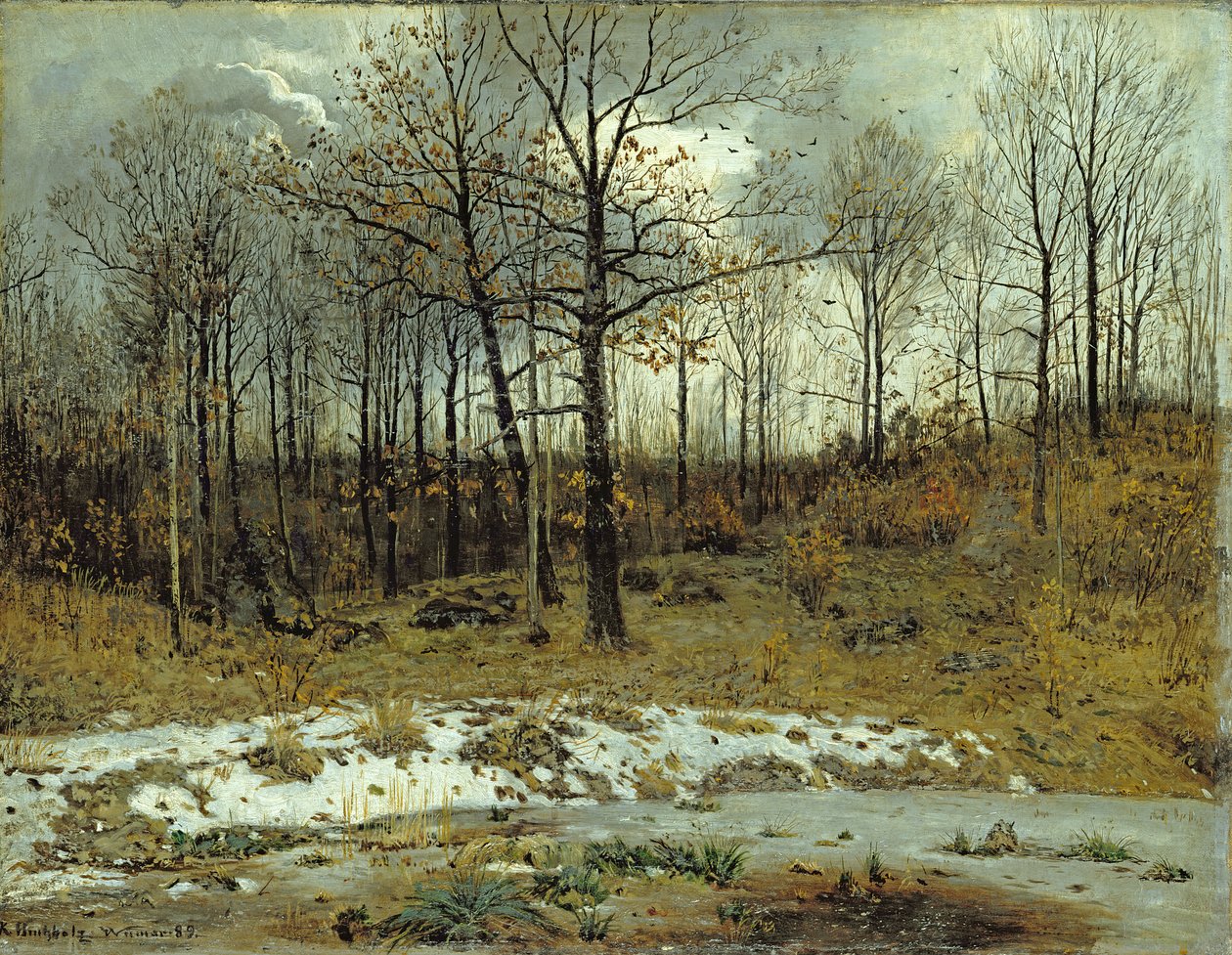 Ostatni śnieg w Weimarze, 1889 autorstwa Karl Buchholz