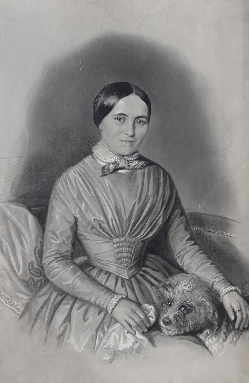 Portret Johanna Spyri (1827-1901), pisarza autorstwa Karl Friedrich Irminger