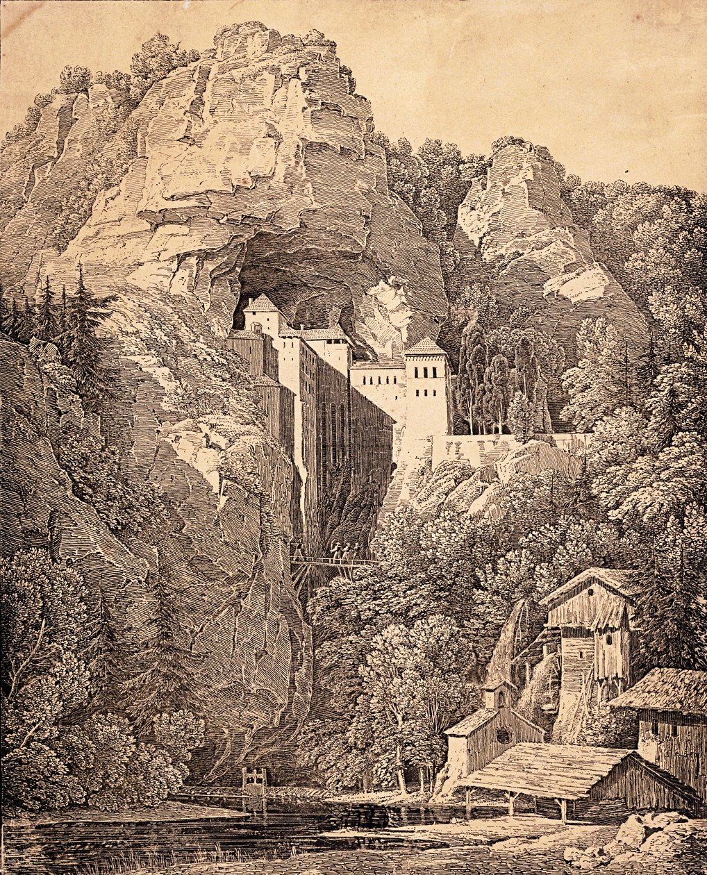 Zamek Prediama w Crein XII godzina autorstwa Karl Friedrich Schinkel