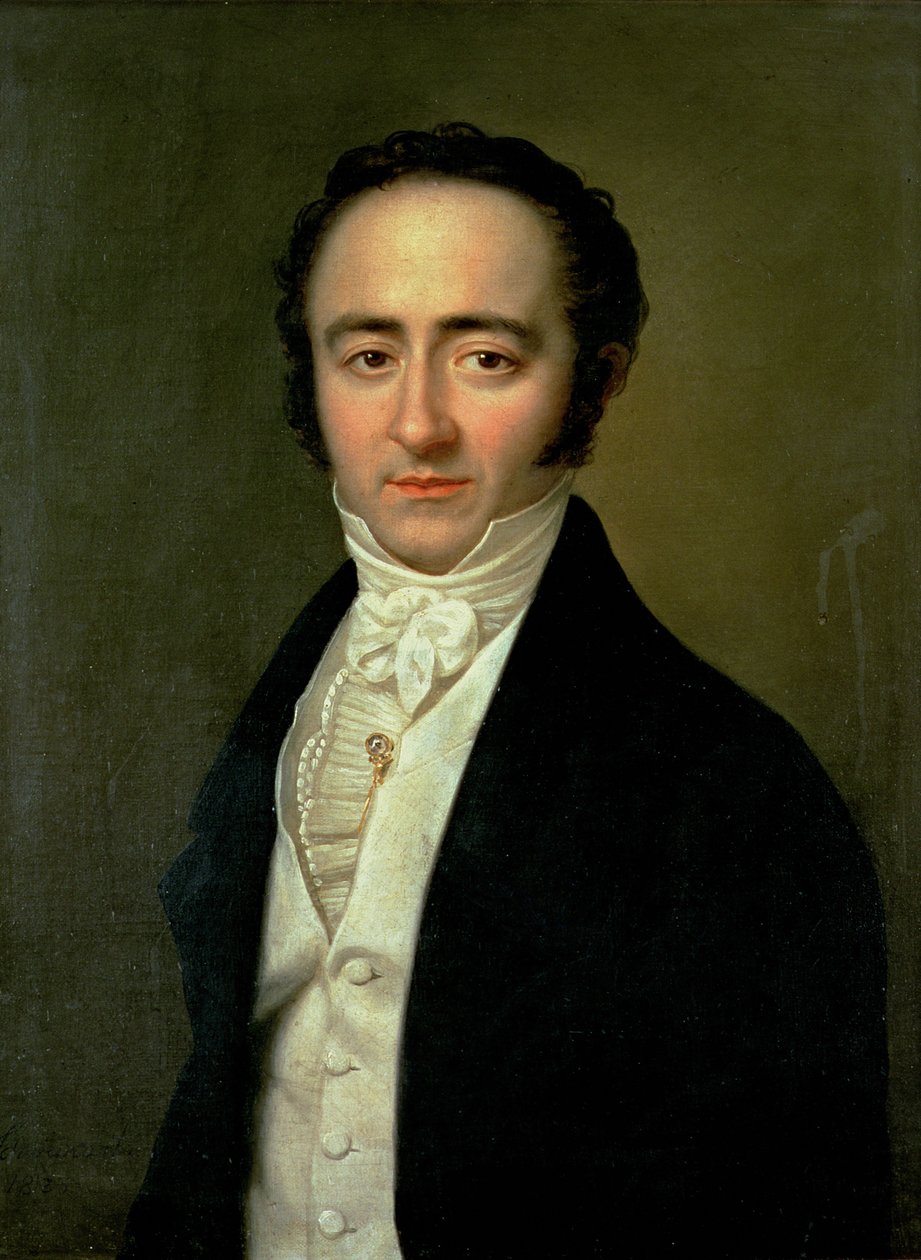 Franz Xaver Mozart (1791-1844), później znany jako Wolfgang Amadeus, młodszy syn Wolfganga Amadeusza Mozarta (1756-91), 1825 autorstwa Karl Gottlieb Schweikert