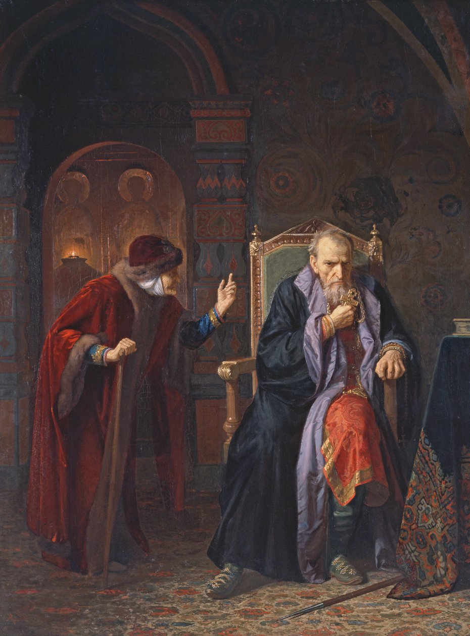 Car Iwan IV (1530-84) Groźny i jego mamka, 1886 autorstwa Karl Gottlieb Wenig