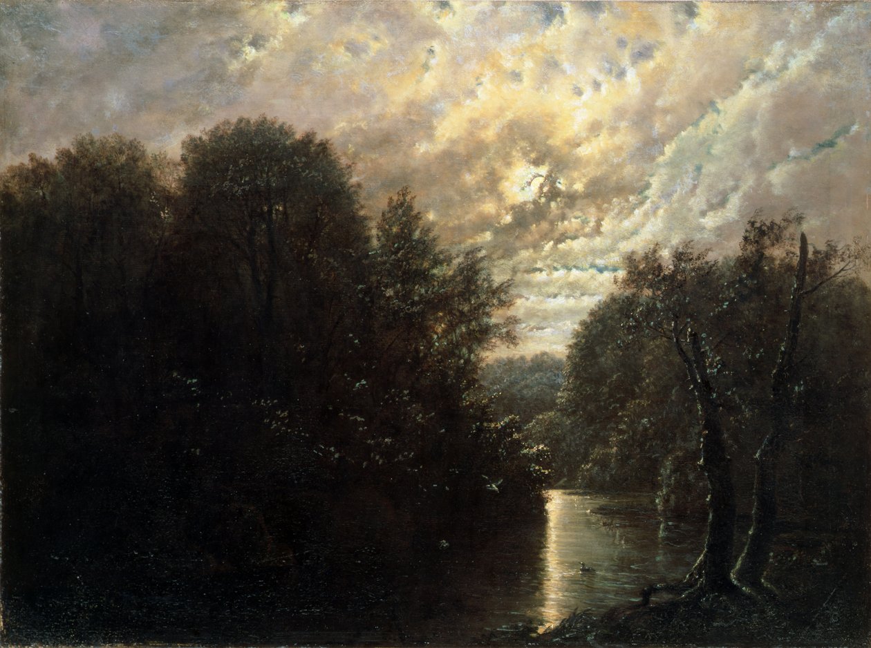 Krajobraz rzeczny w Rosental koło Lipska autorstwa Karl Gustav Carus