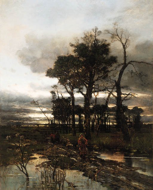 Wieczorny krajobraz, Norfolk autorstwa Karl Heffner