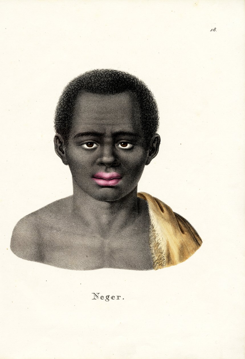 Murzyn, 1824 autorstwa Karl Joseph Brodtmann