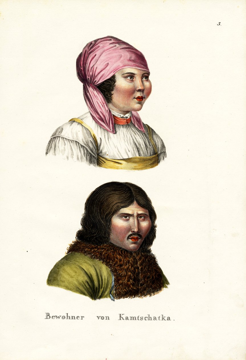 Mieszkańcy KamczatkiSyberia, 1824 autorstwa Karl Joseph Brodtmann