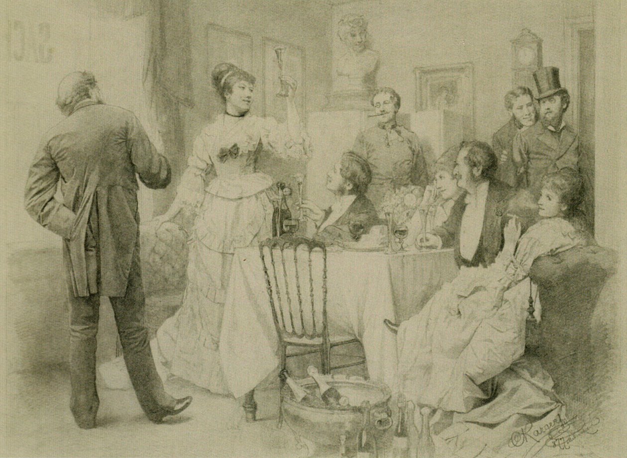 Szampan w Sacher autorstwa Karl Karger