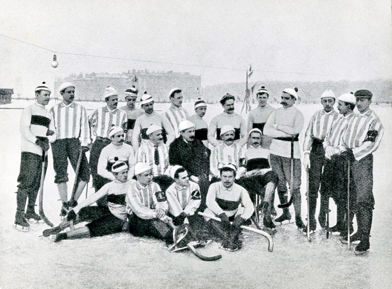 Drużyna hokejowa w Petersburgu, lata 1900 autorstwa Karl Karlovich Bulla