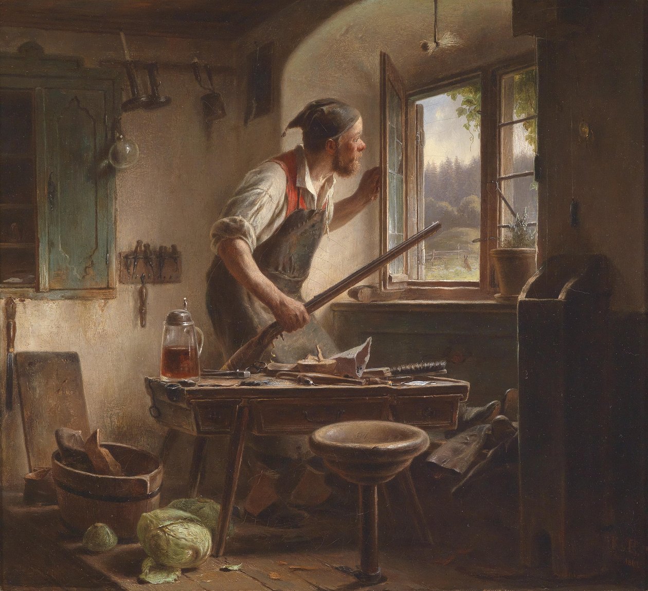 Czujny szewc autorstwa Karl Von Enhuber