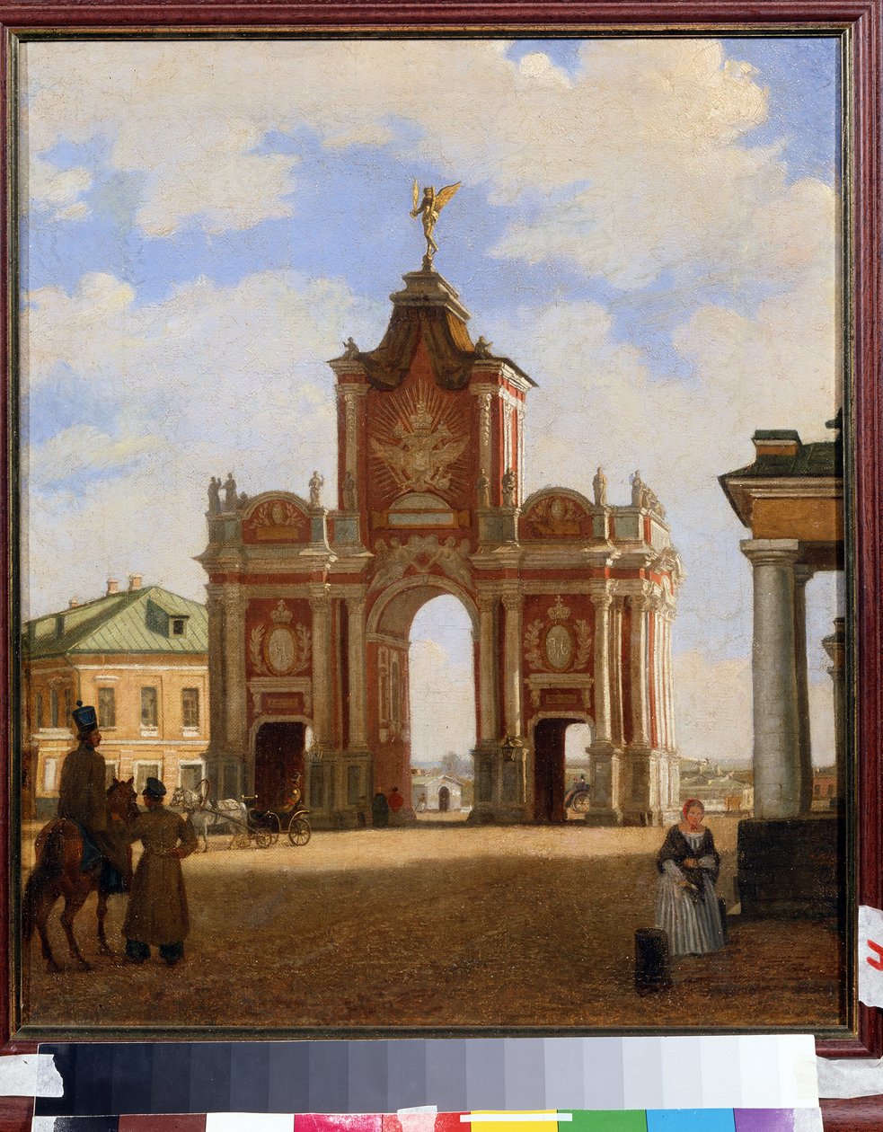 Czerwone bramy w Moskwie. Obraz Karola Pietrowicza Bodriego (1812-1894). Olej na płótnie, 46 x 34 cm autorstwa Karl Fridrikh Petrovich Bodri