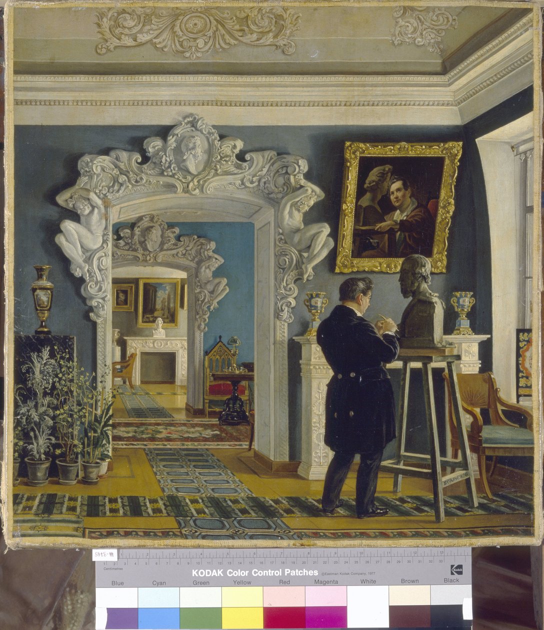 Pracuje rzeźbiarz Iwan P. Vitali (1794-1855). Obraz Karla Pietrowicza Bodriego (1812-1894), olej na płótnie autorstwa Karl Fridrikh Petrovich Bodri