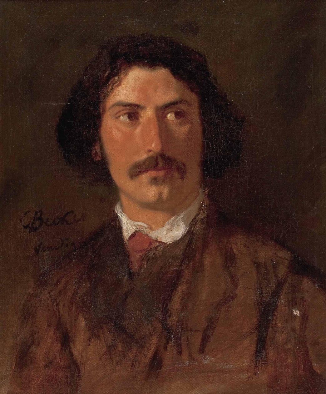 Carl Ludwig Friedrich Becker Portret mężczyzny autorstwa Karl Becker