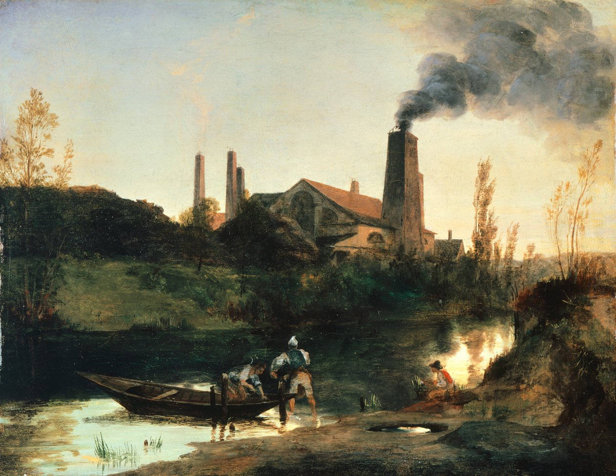 Młyn Eberswald, ok. 1830 r., autor: Charles Blechen (1798-1840), olej, 25x33 cm autorstwa Carl Blechen