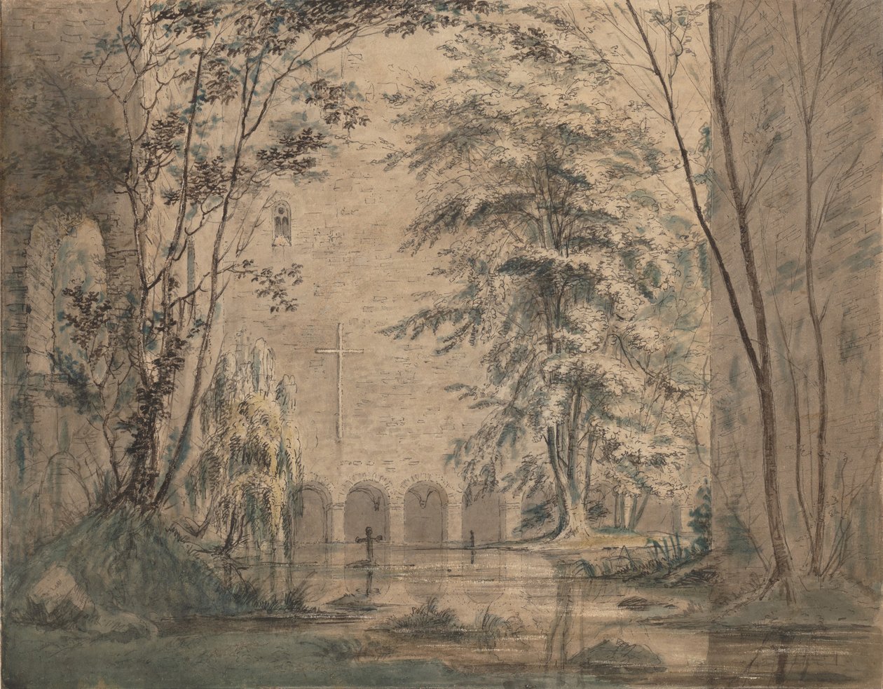 Zalane Ruiny Klasztoru, ca. 1824. autorstwa Carl Blechen