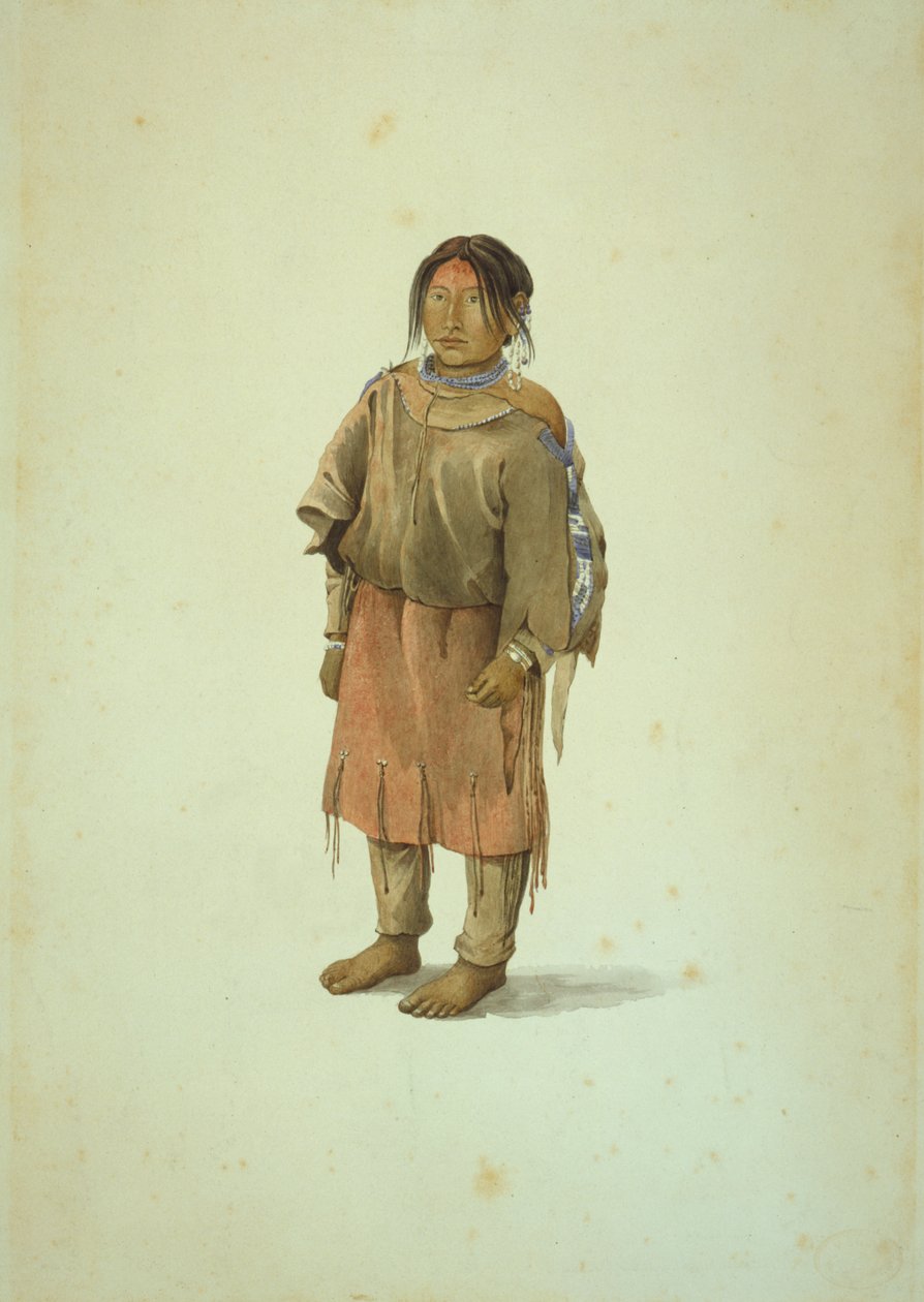 Dziewczyna z czarnymi stopami autorstwa Karl Bodmer