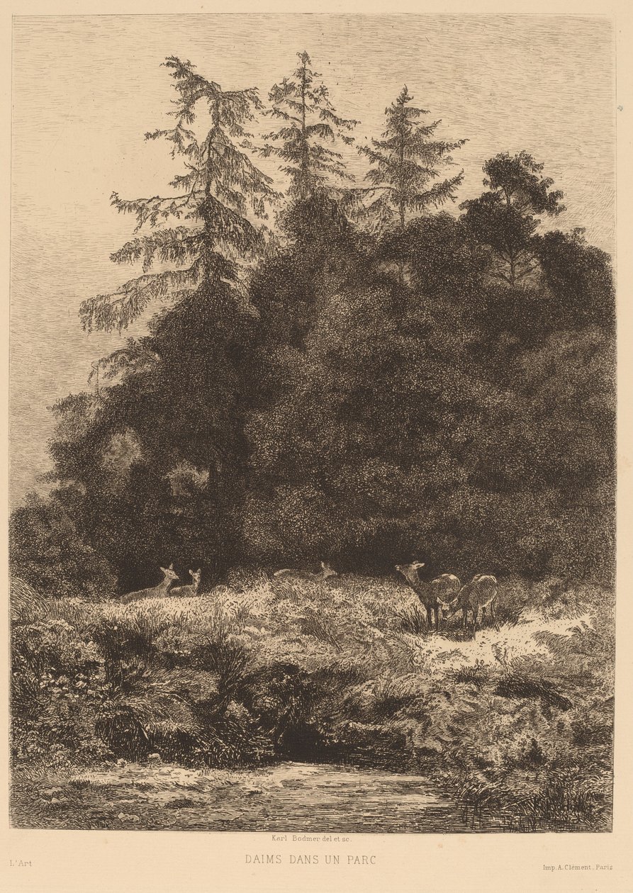 Daniele w parku autorstwa Karl Bodmer