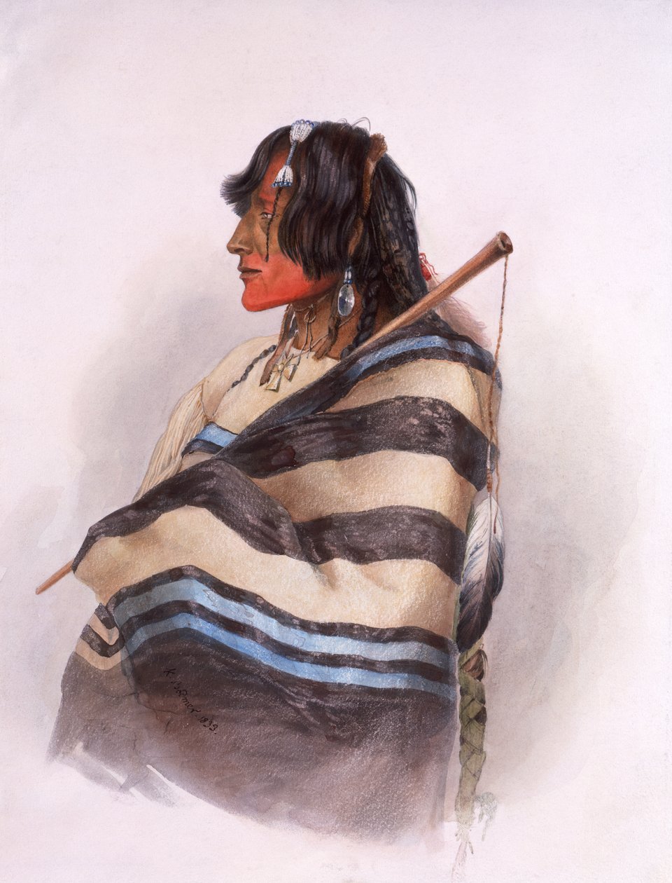 Kiasax Piegan Blackfeet Man autorstwa Karl Bodmer