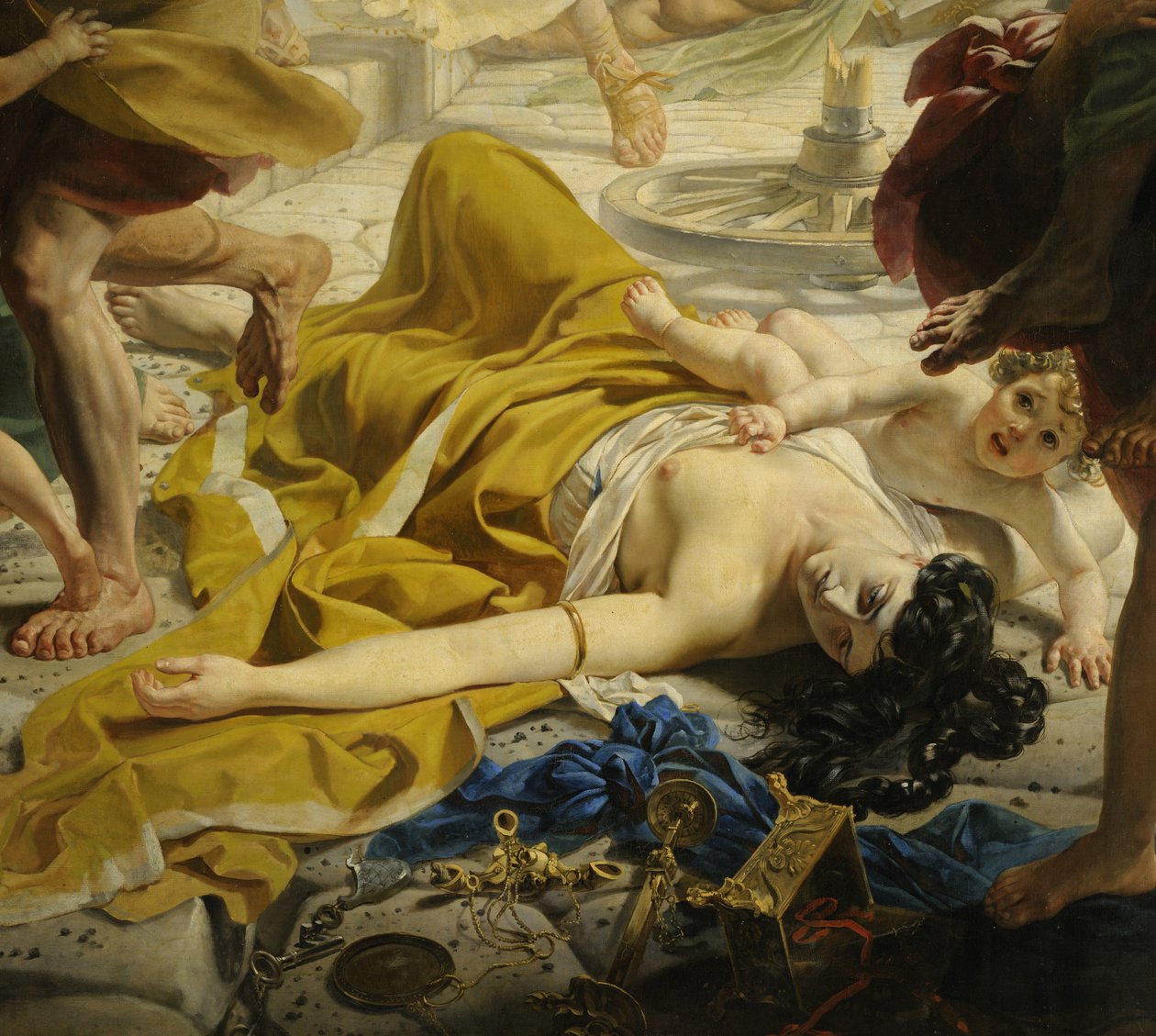 Fragment Ostatniego dnia Pompejów (autor Karl Bryullov, 1833, Muzeum Rosyjskie) autorstwa Karl Pavlovich Bryullov