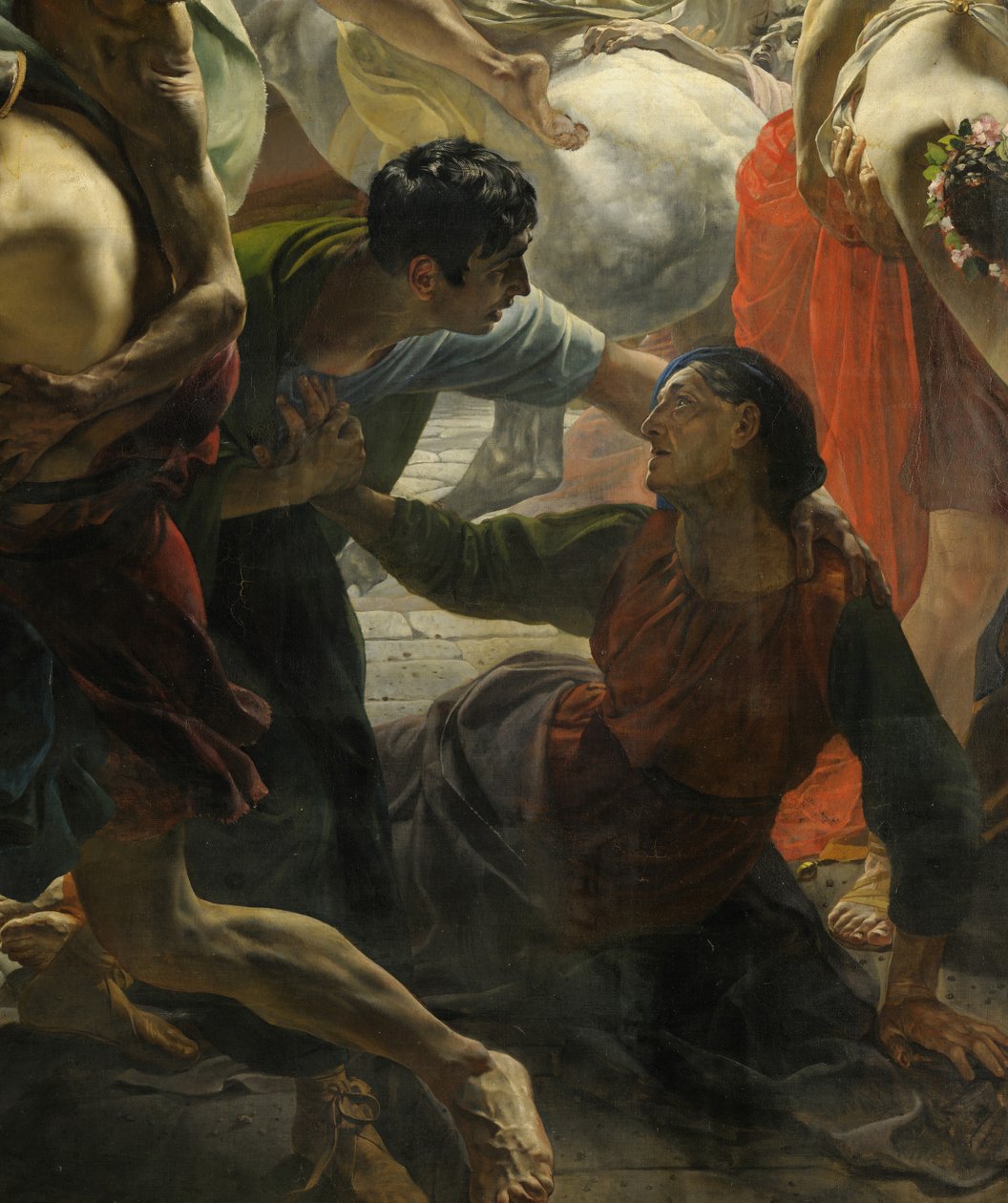 Fragment Ostatniego dnia Pompejów (autor Karl Bryullov, 1833, Muzeum Rosyjskie) autorstwa Karl Pavlovich Bryullov