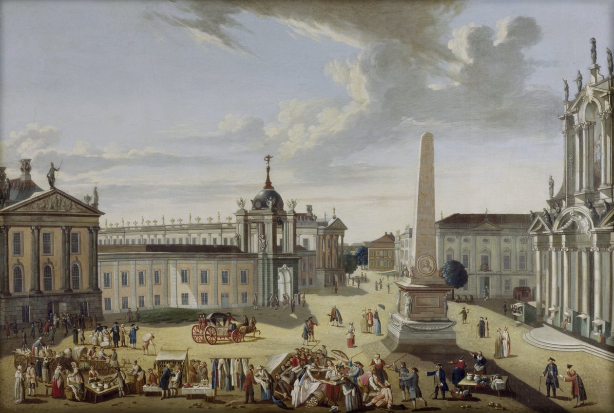 Alter Markt Potsdam - widok na Schlossstraße autorstwa Karl Christian Wilhelm Baron