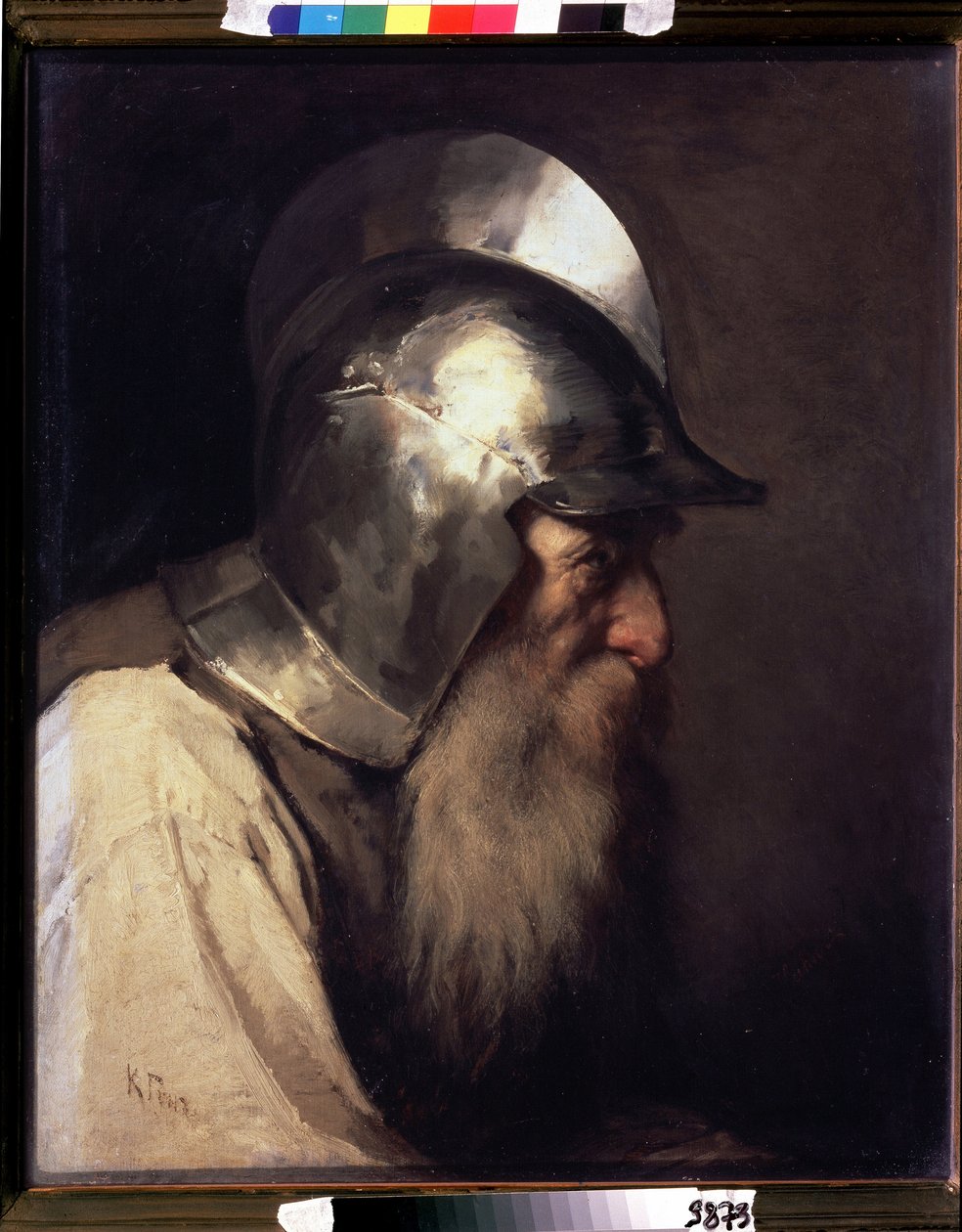 „Wojownik czasów wojen religijnych i masakr protestantów we Francji w XVI wieku” Obraz Karla Guna (1830-1877) 1870 Państwowa Galeria Trietiakowska, Moskwa autorstwa Karl Fedorovic Gun