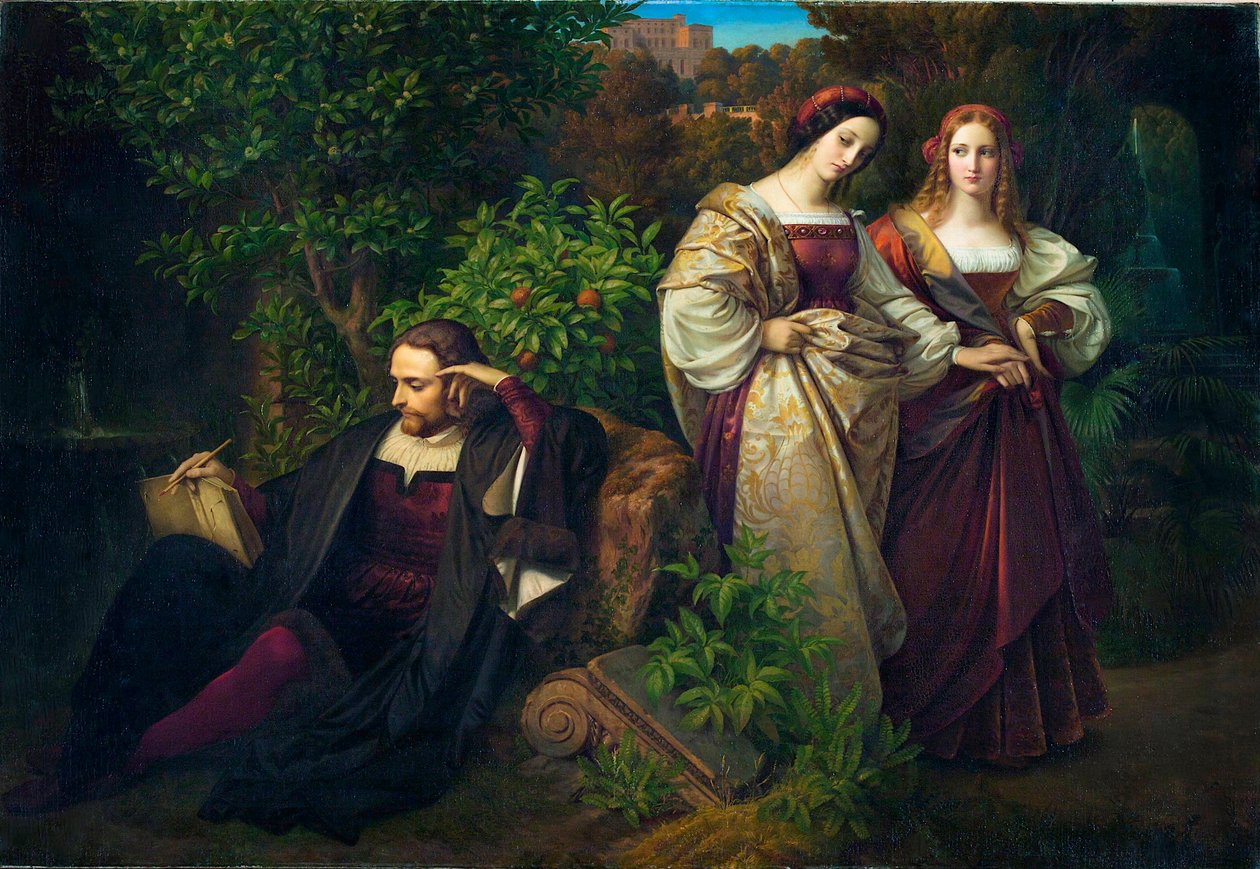 Torquato Tasso i dwie Leonory autorstwa Karl Ferdinand Sohn