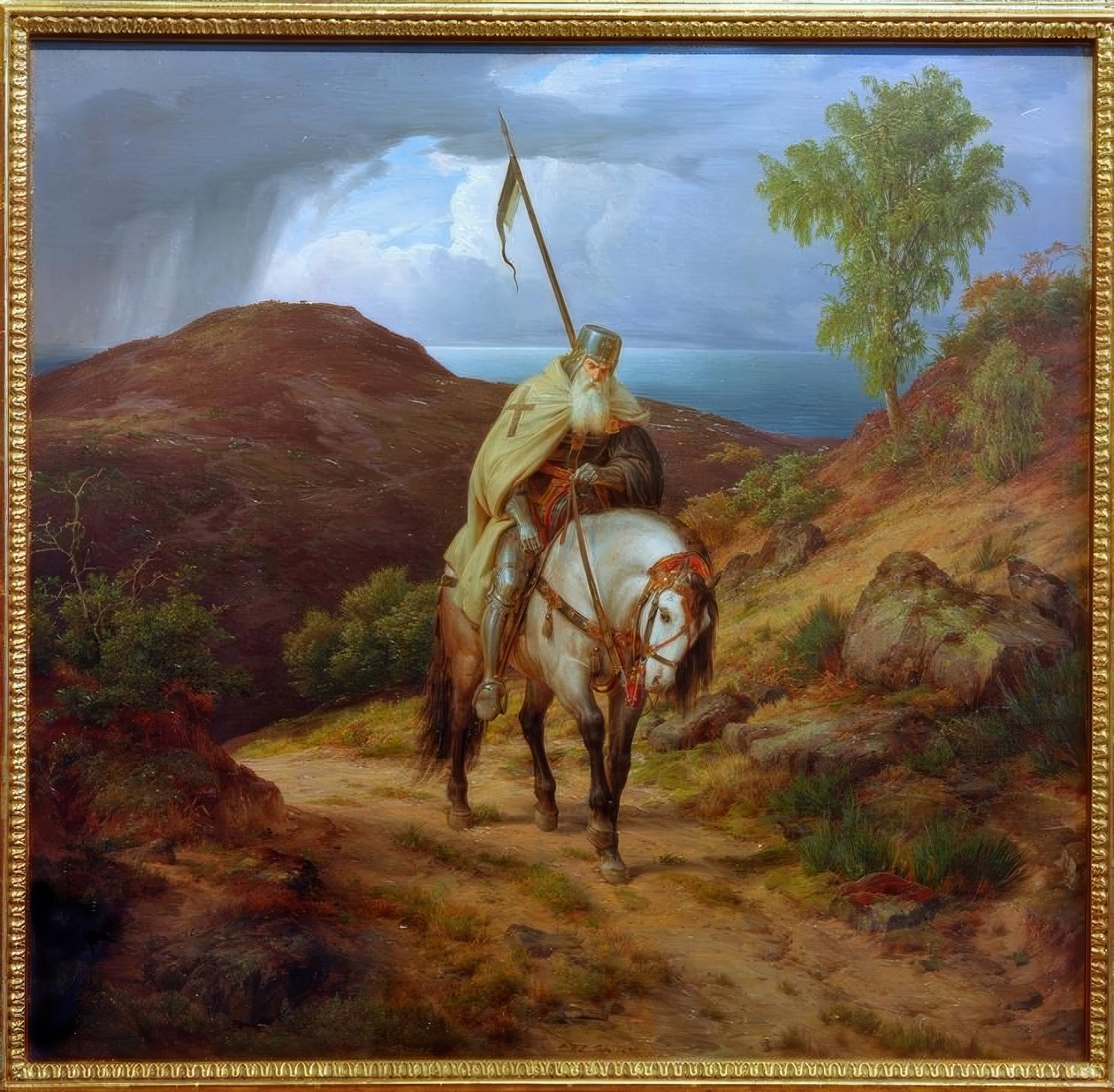Powracający krzyżowiec autorstwa Carl Friedrich Lessing