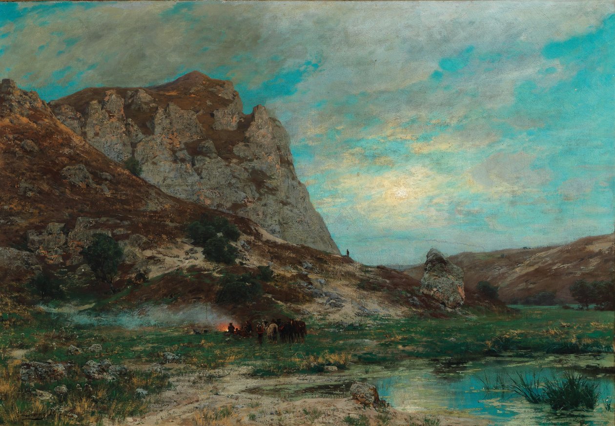Żołnierze w spoczynku autorstwa Carl Friedrich Lessing