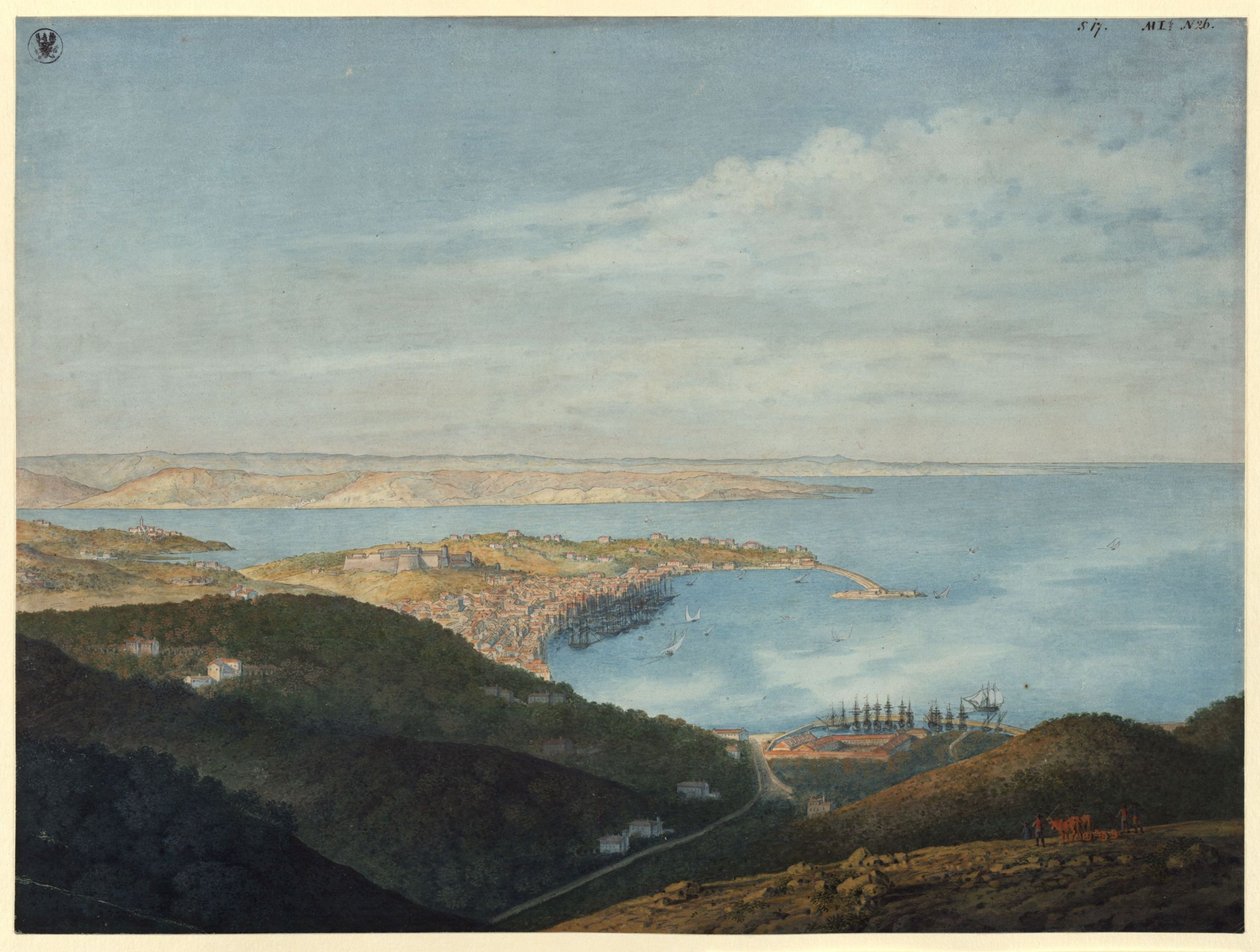 Widok Triestu autorstwa Karl Friedrich Schinkel
