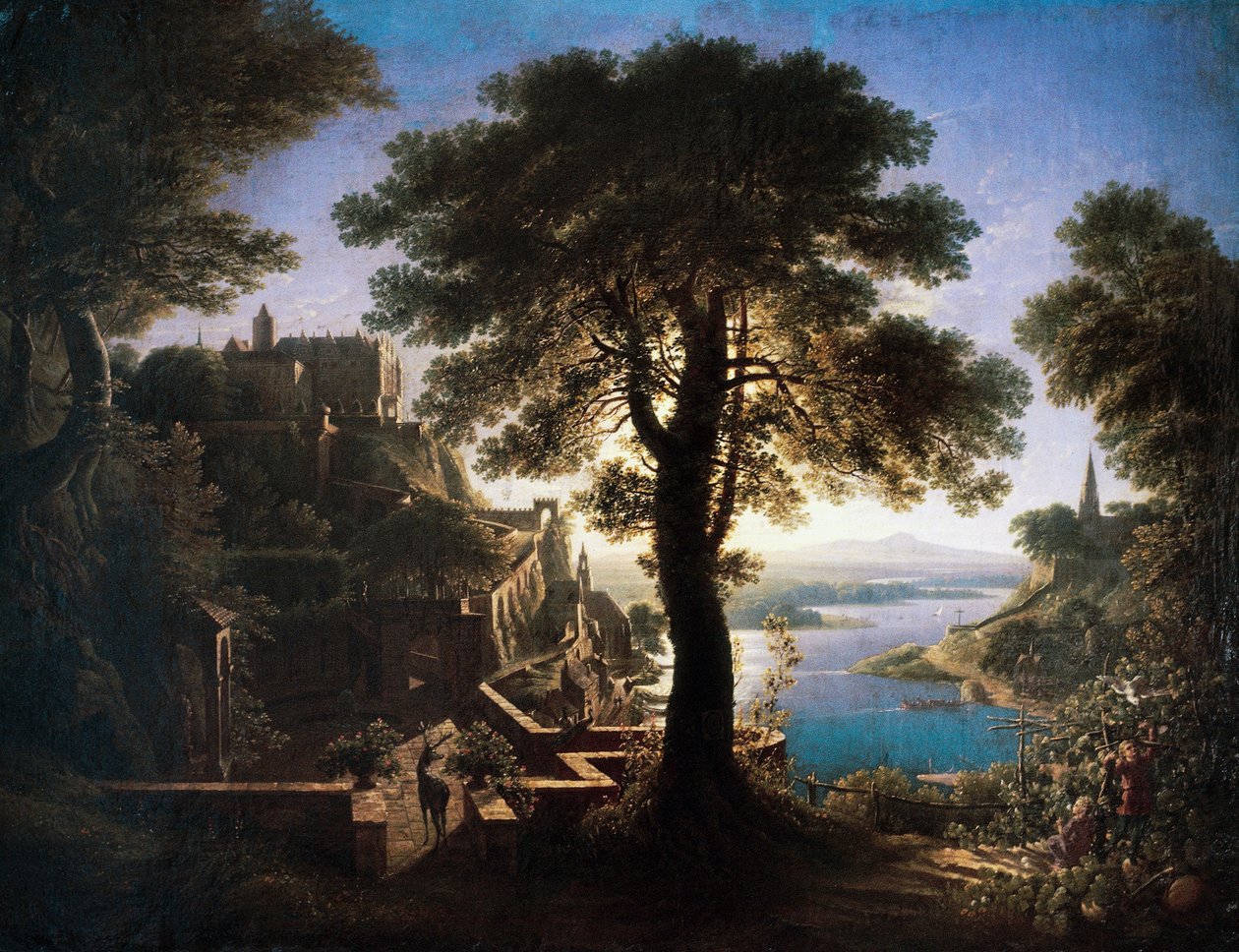 Zamek nad rzeką autorstwa Karl Friedrich Schinkel