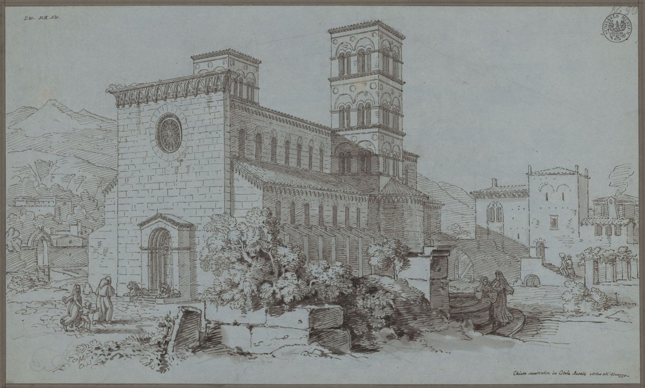 Kościół saraceński w Cittaducale niedaleko Abruzji autorstwa Karl Friedrich Schinkel