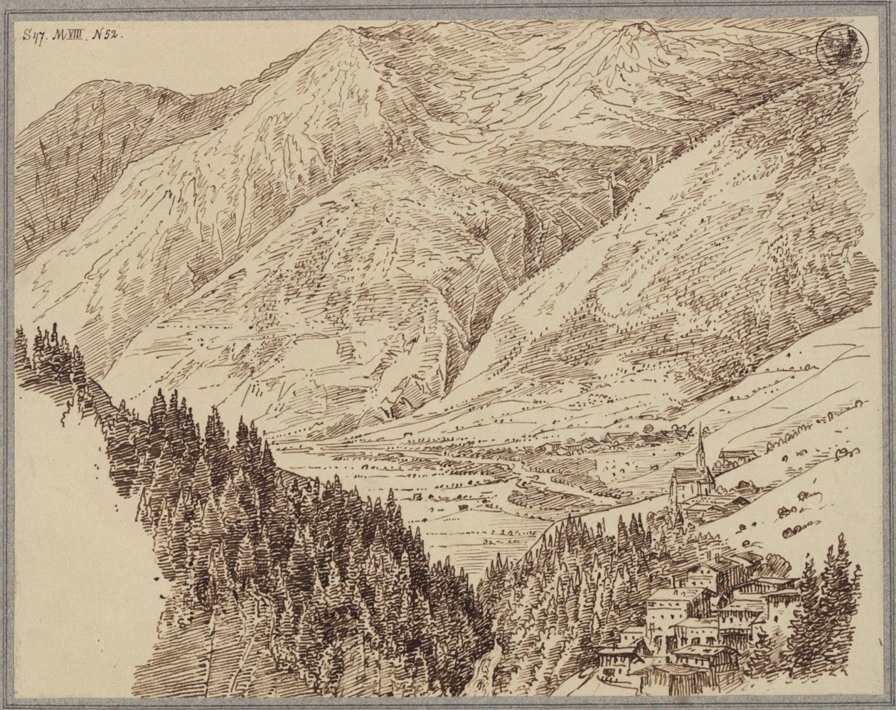 Dolina Gastein z Wildbadem autorstwa Karl Friedrich Schinkel