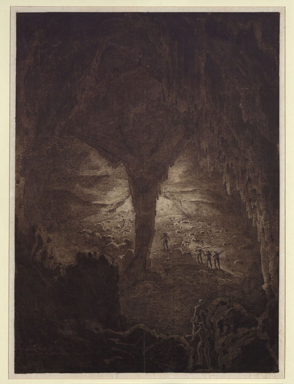 Wielka jaskinia koło Corgniale w Karyntii autorstwa Karl Friedrich Schinkel