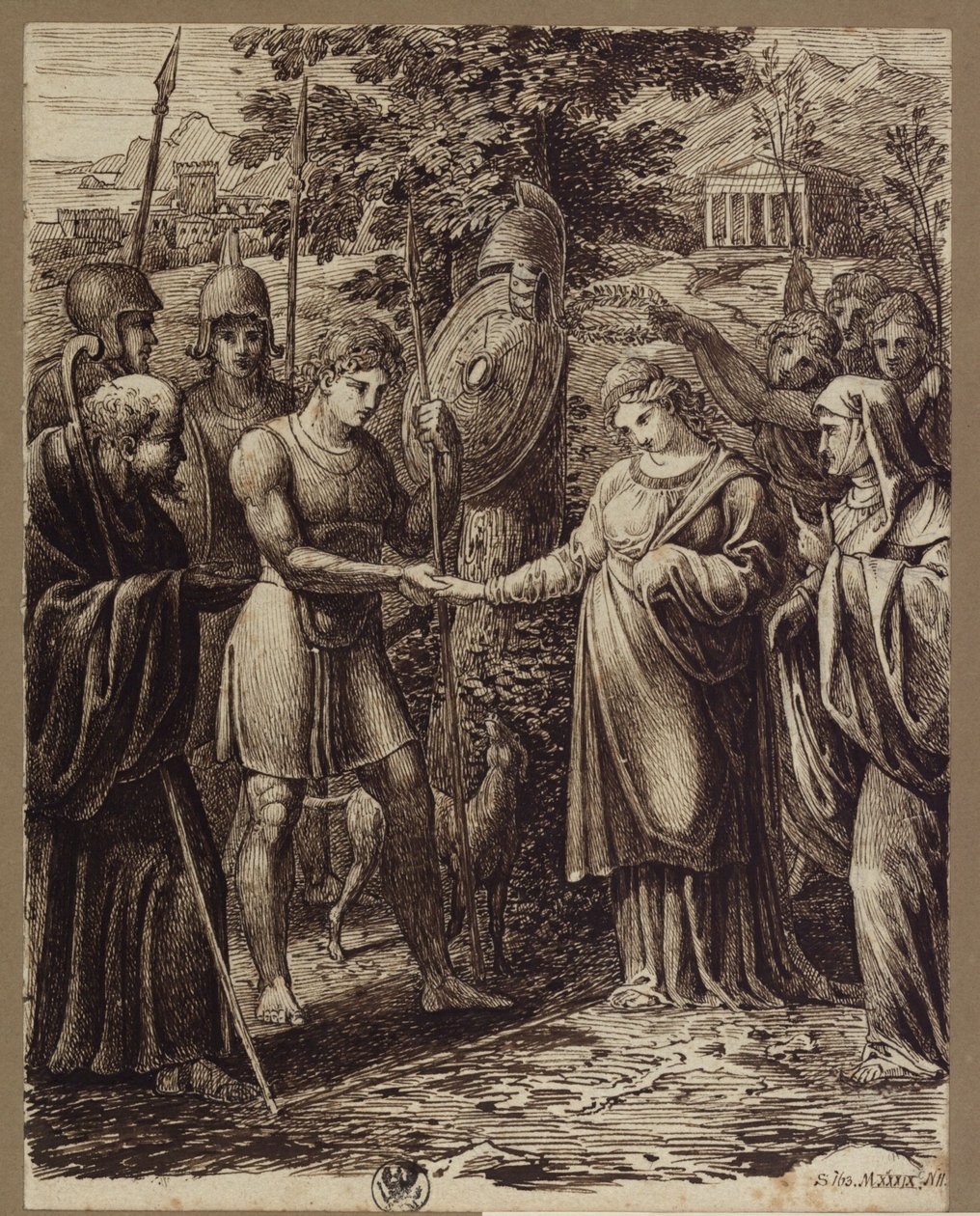 Zaręczyny autorstwa Karl Friedrich Schinkel