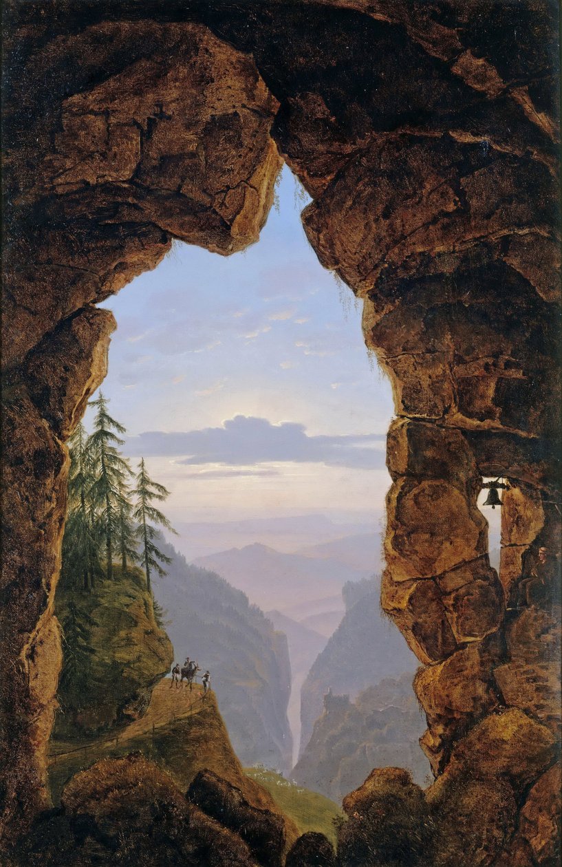 Brama w Skałach - Karl Friedrich Schinkel (1781-1841). olej na płótnie autorstwa Karl Friedrich Schinkel