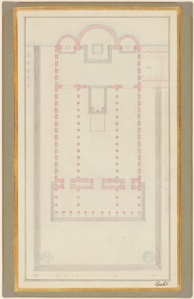 Plan terenu katedry w Berlinie autorstwa Karl Friedrich Schinkel