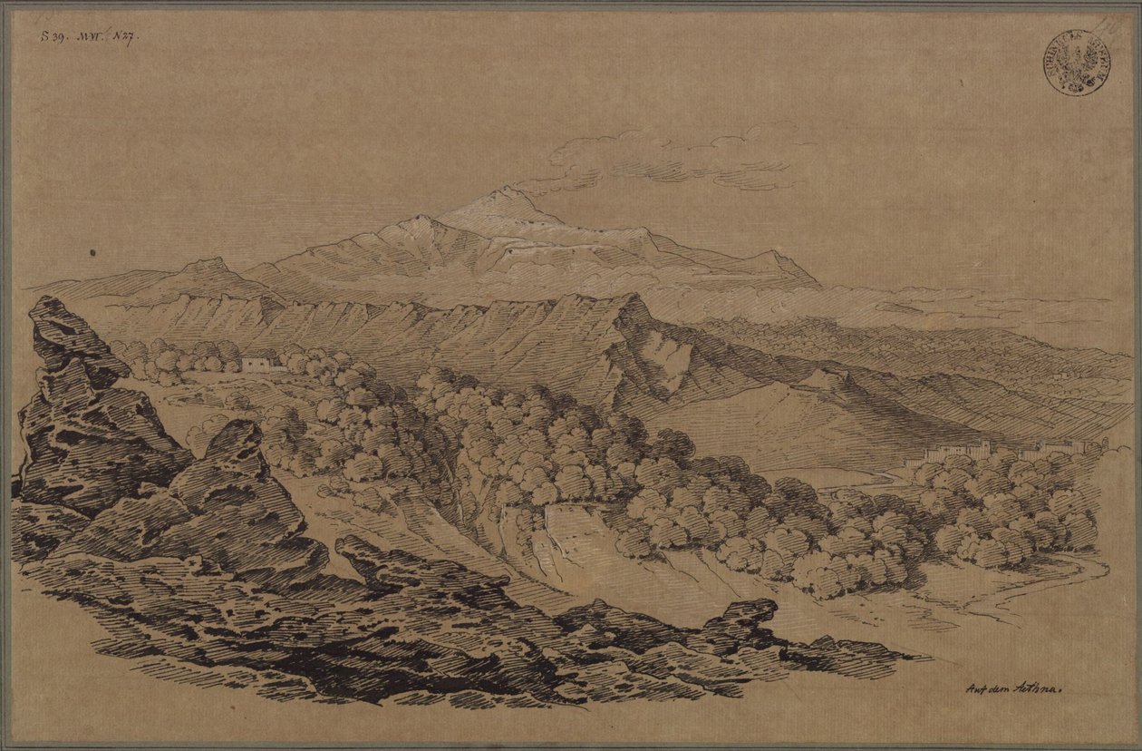 „Rysowane w leśnym regionie Etny” autorstwa Karl Friedrich Schinkel