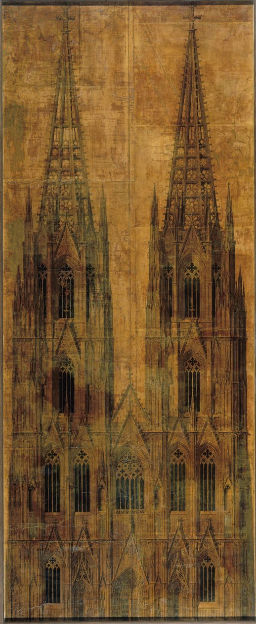 Köln. Dom. Aufriss der Westfassade autorstwa Karl Friedrich Schinkel