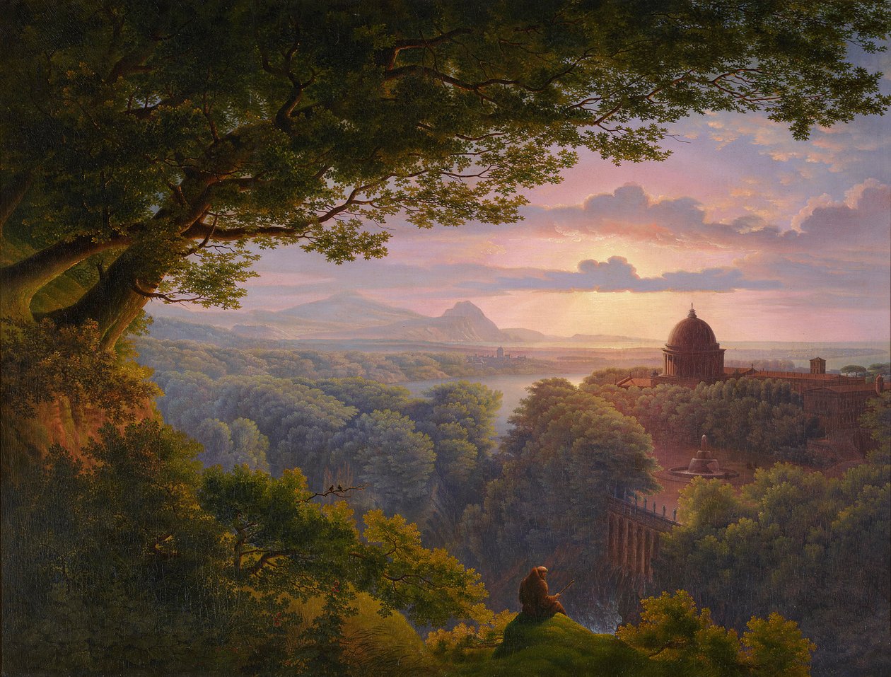 Krajobraz z pielgrzymem (kopia według Karla Friedricha Schinkla) autorstwa Karl Friedrich Schinkel