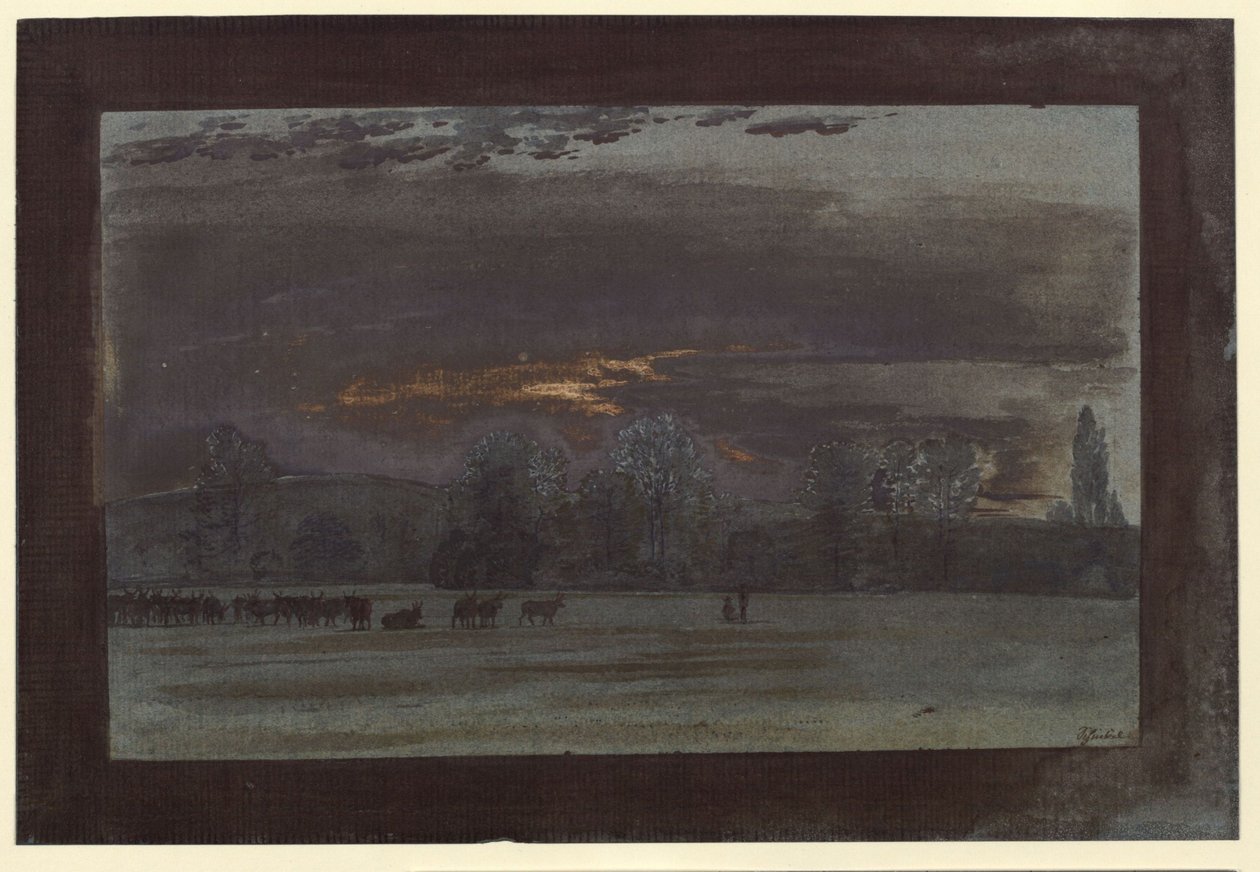 Pejzaż ze stadem bydła autorstwa Karl Friedrich Schinkel