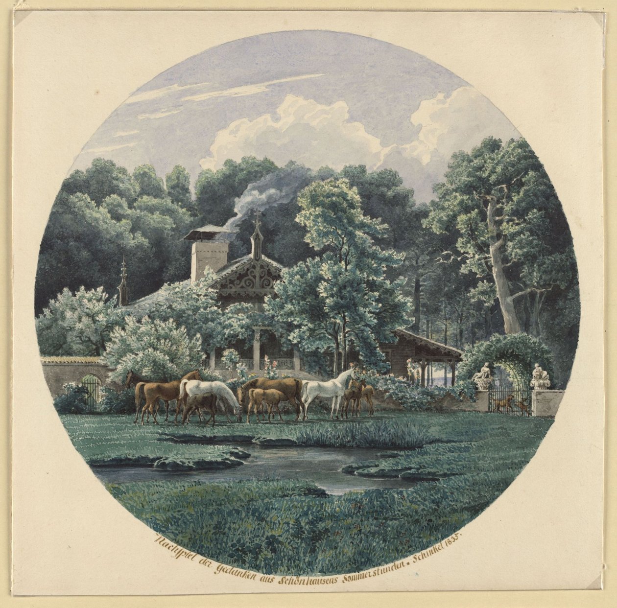 Niederschönhausen pod Berlinem. Letni dom Beutha autorstwa Karl Friedrich Schinkel