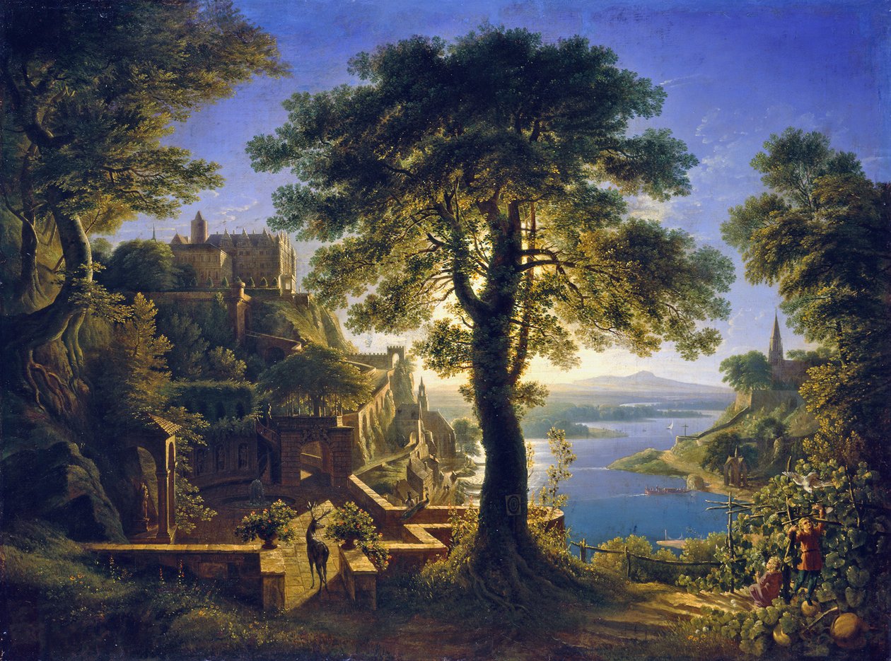 Zamek nad rzeką autorstwa Karl Friedrich Schinkel
