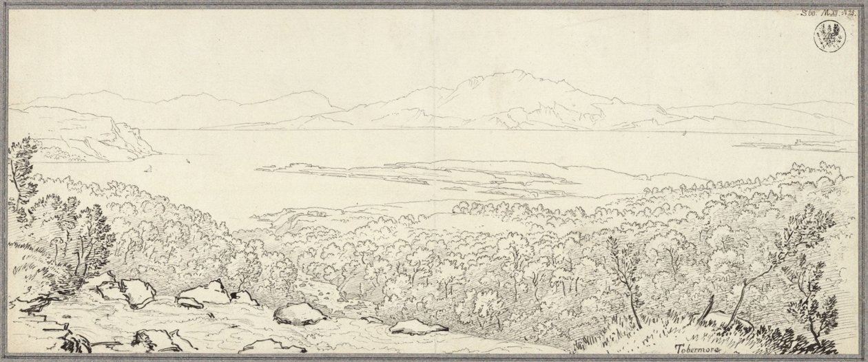 Szkocki krajobraz nadmorski w okolicy Tobermory na wyspie Mull autorstwa Karl Friedrich Schinkel