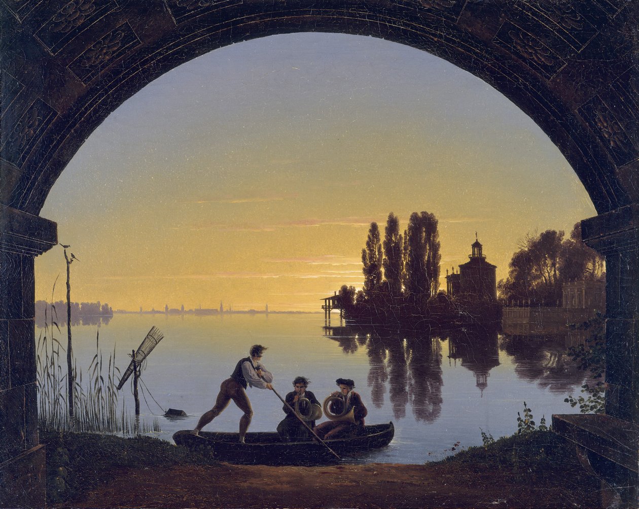 Brzeg Sprewy w pobliżu Stralau autorstwa Karl Friedrich Schinkel