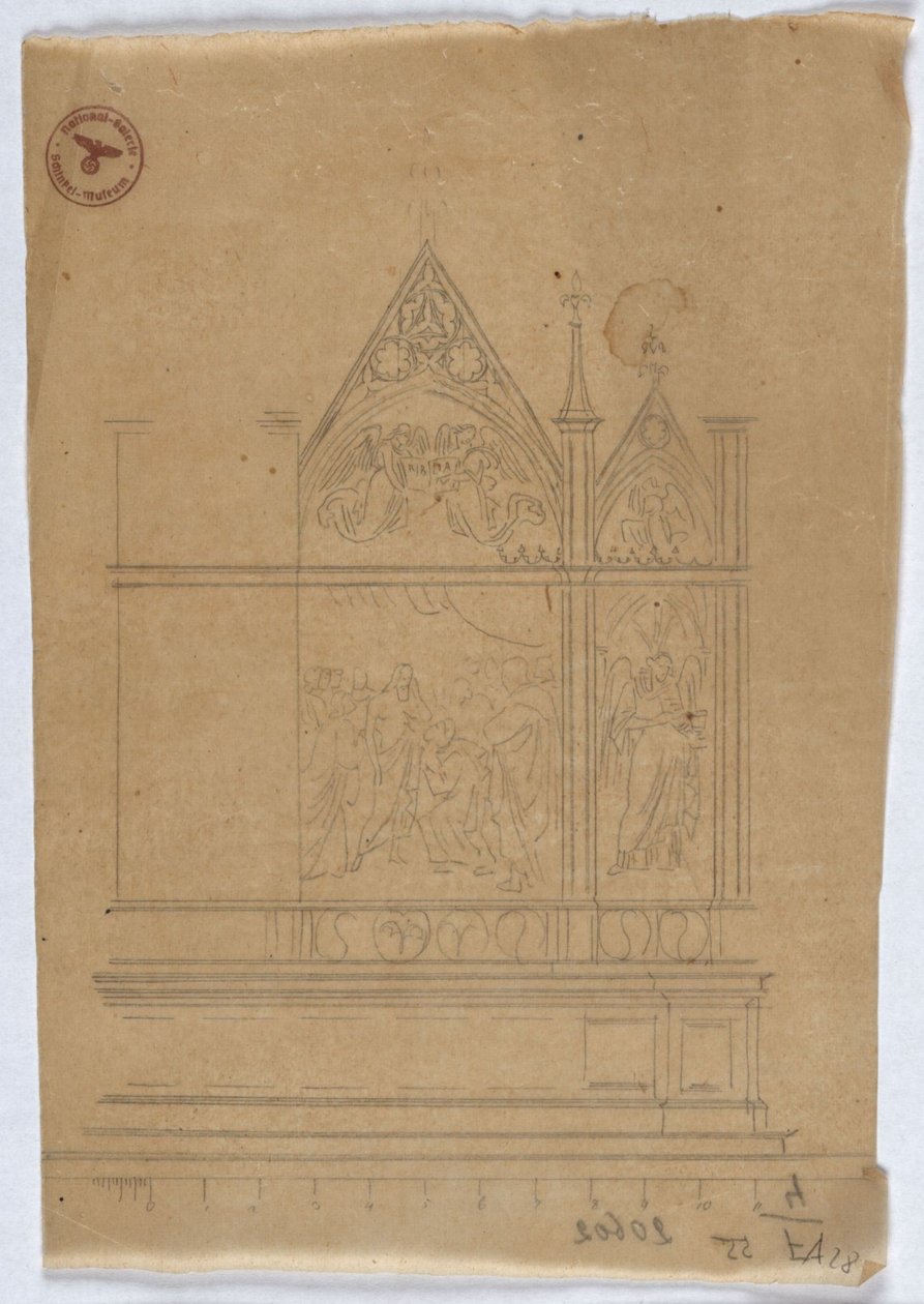 Studie zu einem gotischen Altar autorstwa Karl Friedrich Schinkel