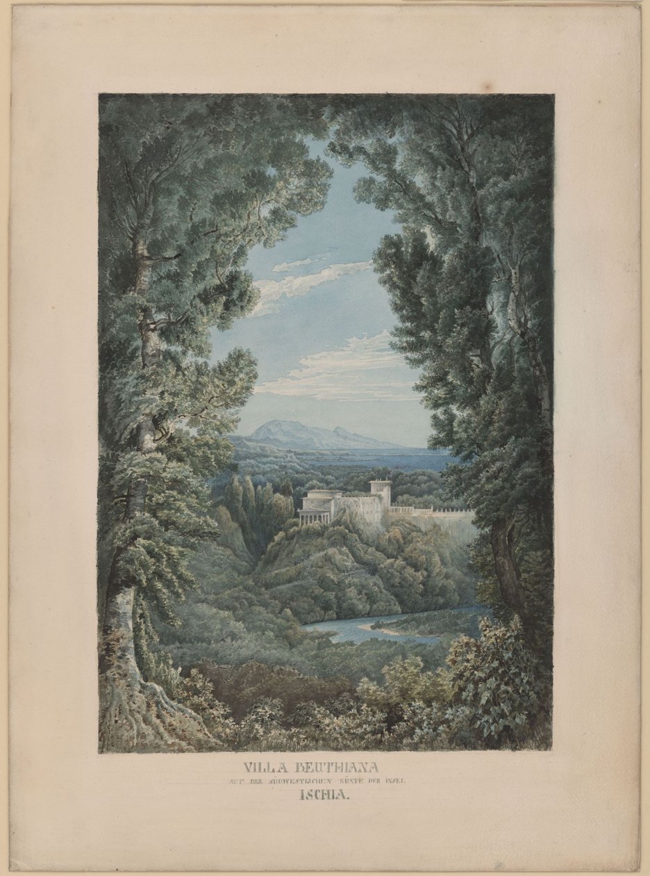Willa Beuthiana na Ischii (przyszła willa Petera Christiana Wilhelma Beutha na Ischii) autorstwa Karl Friedrich Schinkel
