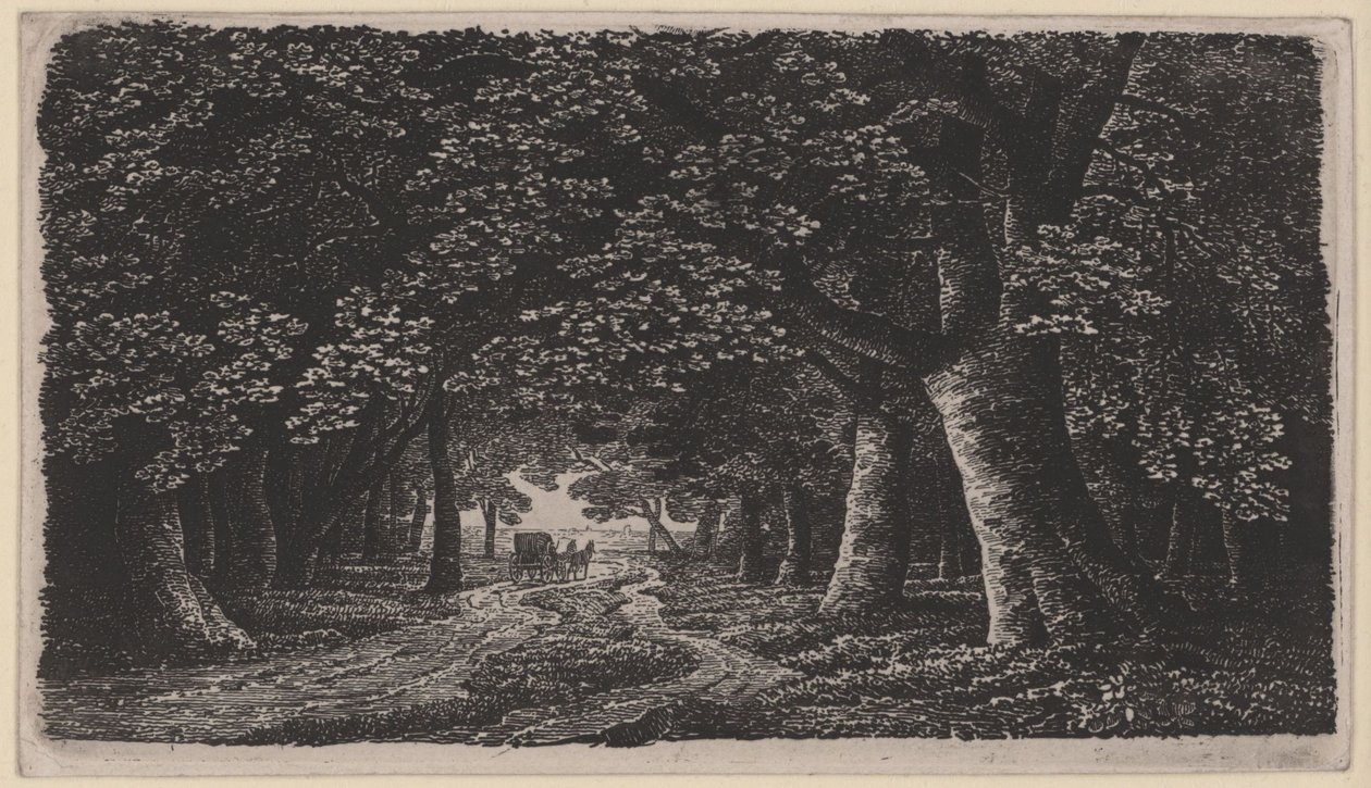 Leśna droga z powozem autorstwa Karl Friedrich Schinkel