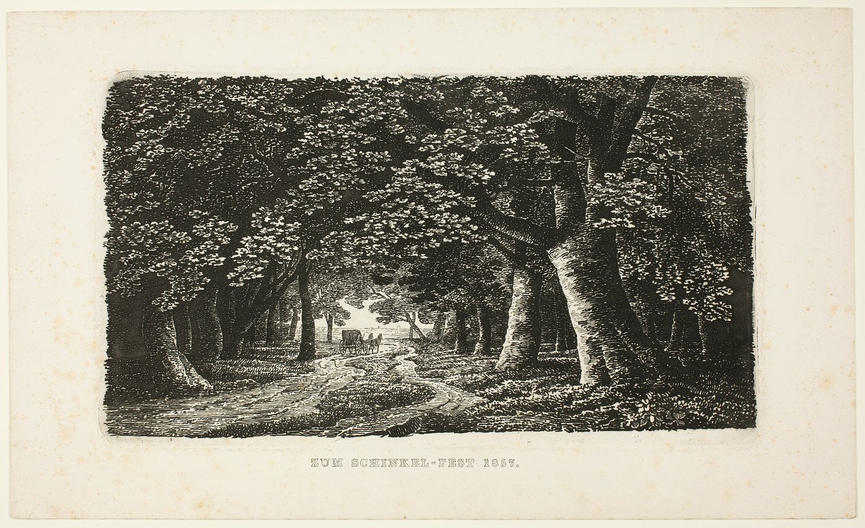 Leśna ścieżka z trenerem autorstwa Karl Friedrich Schinkel